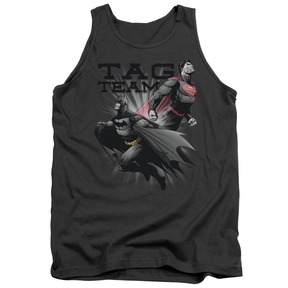 Jla/tag Team-adult Tank-charcoal