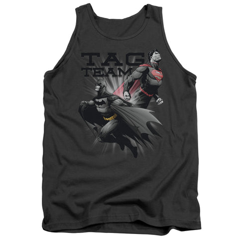 Jla/tag Team-adult Tank-charcoal