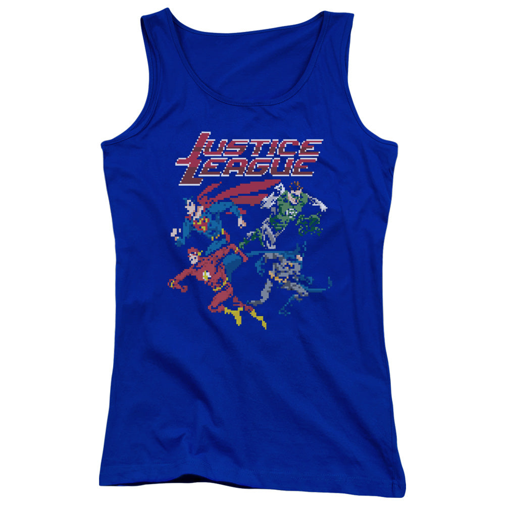 Jla/pixel League-juniors Tank Top  -royal Blue