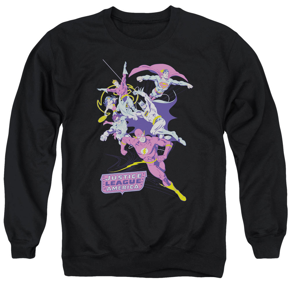 Jla/colorful League - Adult Crewneck Sweatshirt - Black