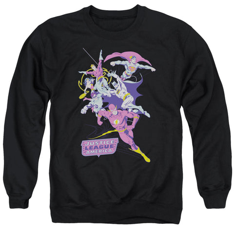 Jla/colorful League - Adult Crewneck Sweatshirt - Black