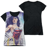 Junior Cap Sleeve 100% Poly Black Back