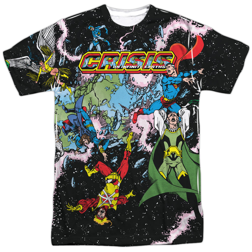 Jla/crisis Variant-s/s Adult Poly Crew-white