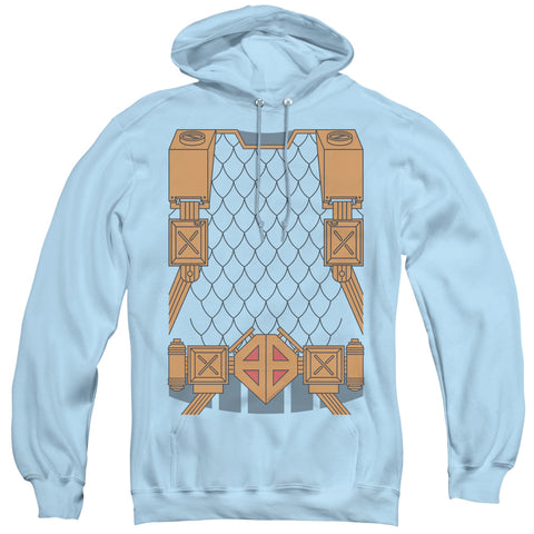 Jla/deathstroke Uniform-adult Pull-over Hoodie-light Blue
