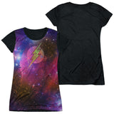 Junior Cap Sleeve 100% Poly Black Back