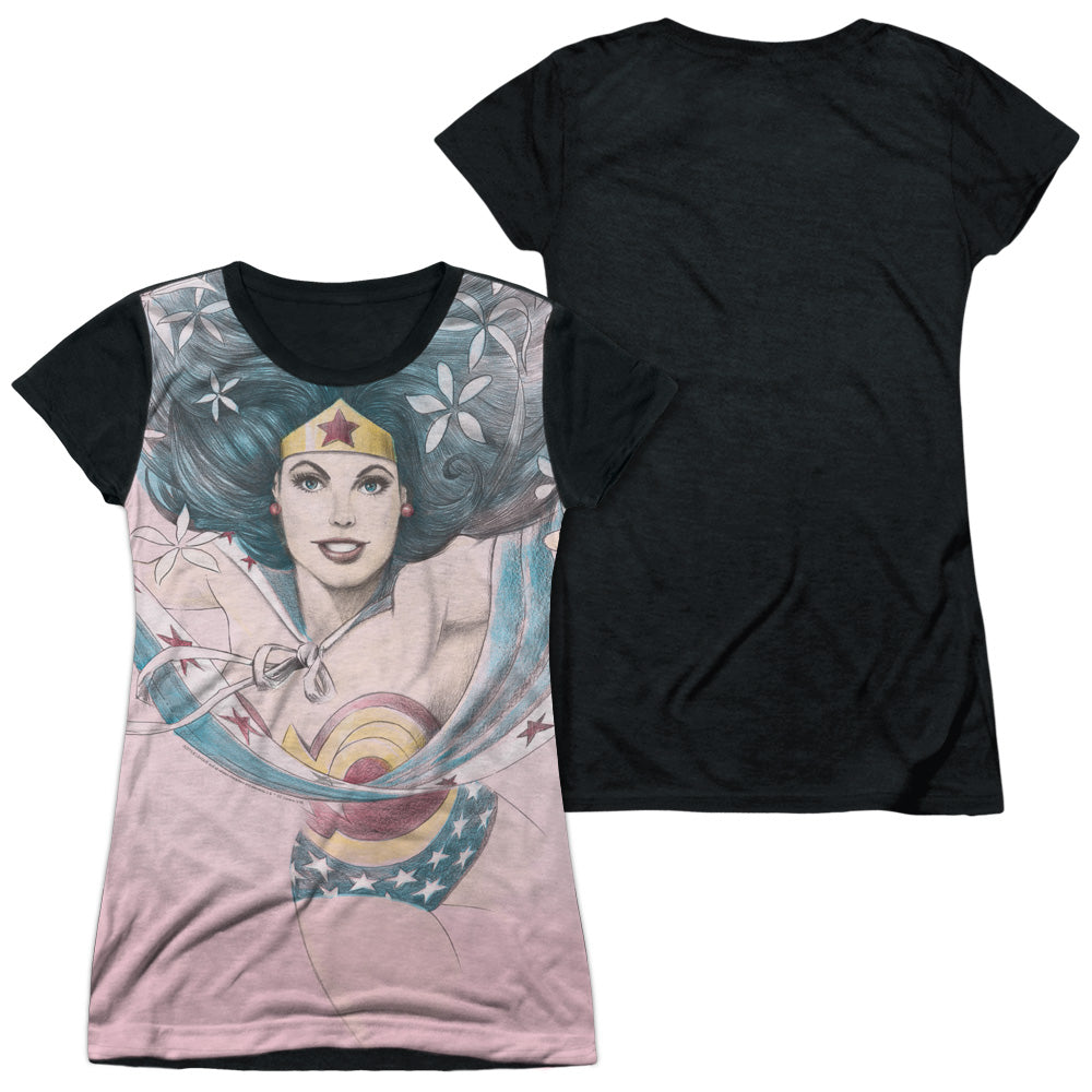 Junior Cap Sleeve 100% Poly Black Back