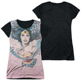 Junior Cap Sleeve 100% Poly Black Back