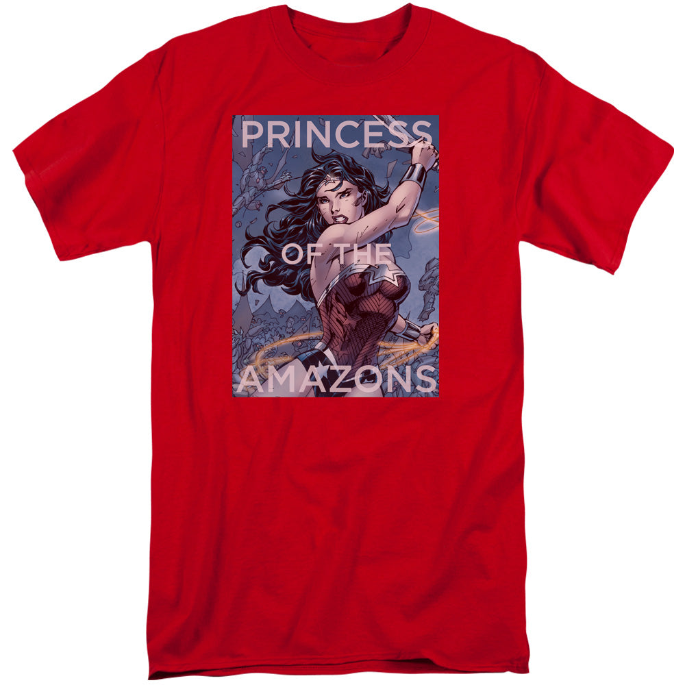 Jla/princess Of The Amazons-s/s Adult Tall-red