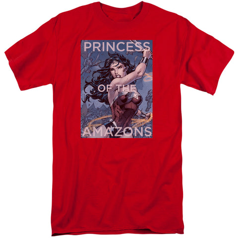 Jla/princess Of The Amazons-s/s Adult Tall-red