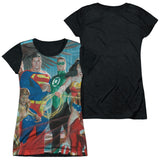 Junior Cap Sleeve 100% Poly Black Back