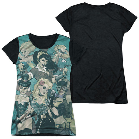 Junior Cap Sleeve 100% Poly Black Back