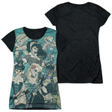 Junior Cap Sleeve 100% Poly Black Back