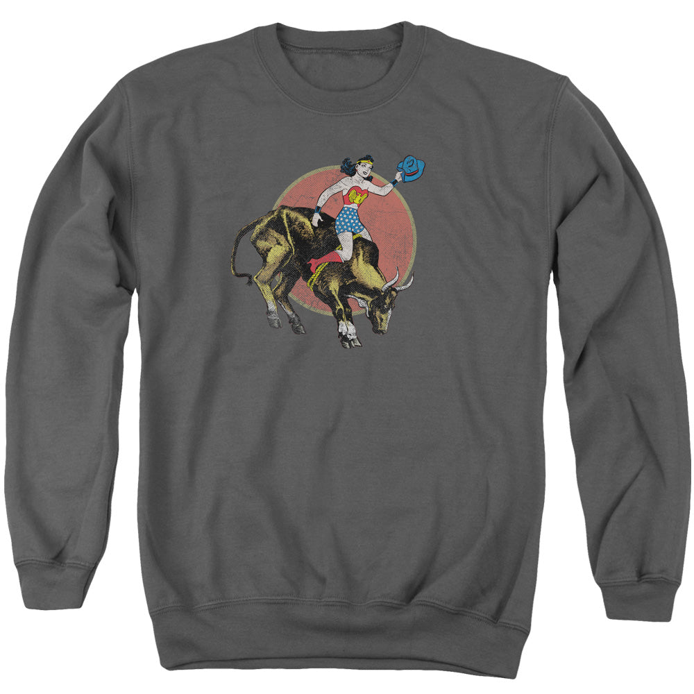Jla/bull Rider - Adult Crewneck Sweatshirt - Charcoal