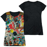 Junior Cap Sleeve 100% Poly Black Back