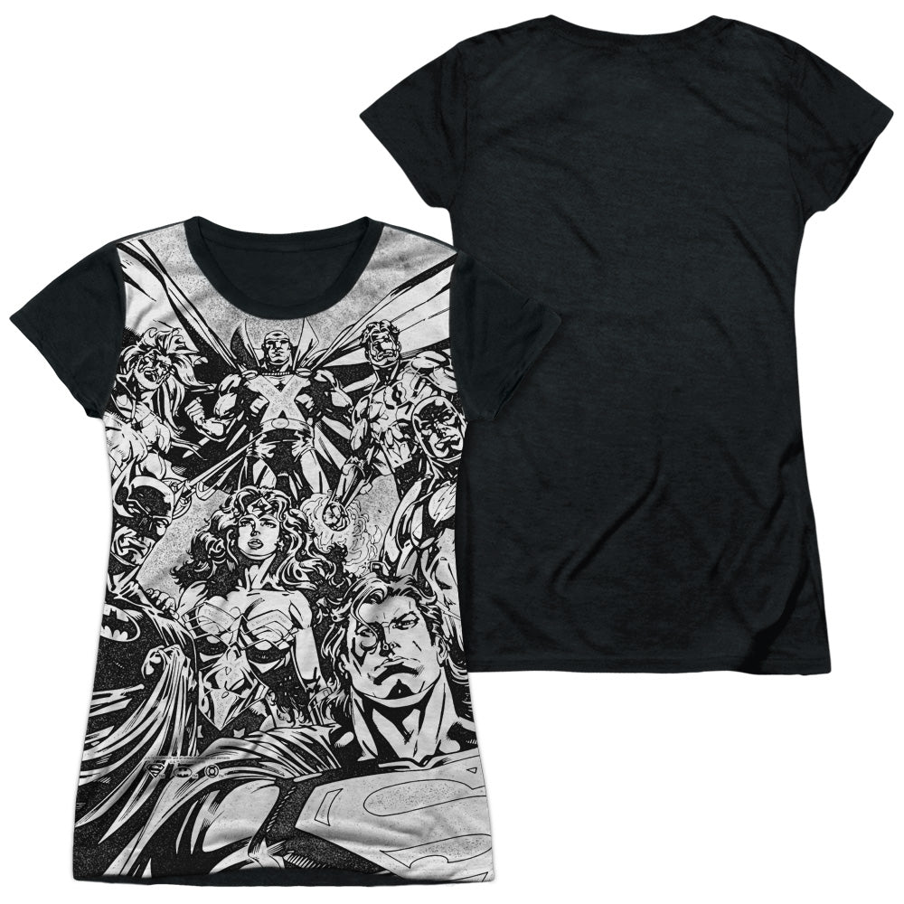 Junior Cap Sleeve 100% Poly Black Back