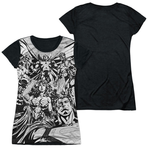 Junior Cap Sleeve 100% Poly Black Back