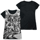 Junior Cap Sleeve 100% Poly Black Back