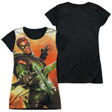 Junior Cap Sleeve 100% Poly Black Back