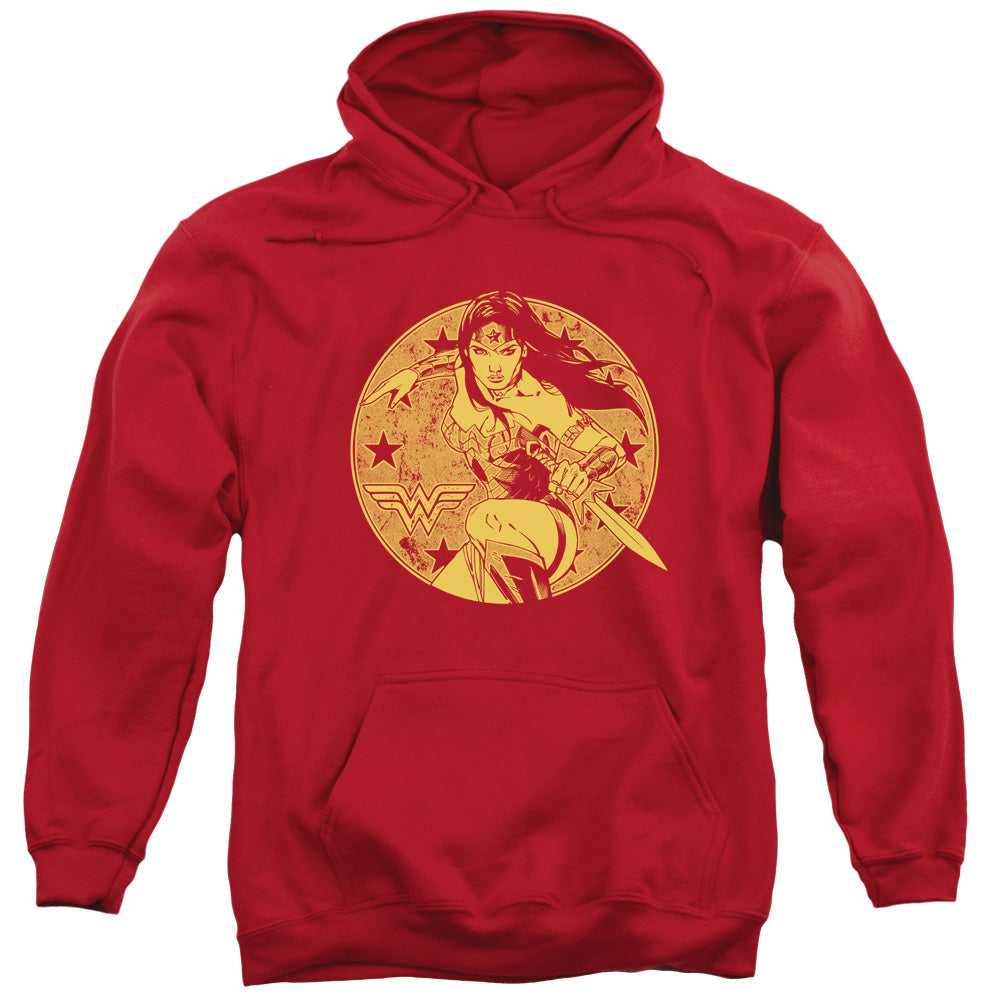 Jla/young Wonder-adult Pull-over Hoodie-red