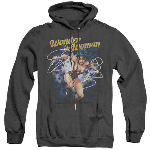 Jla/starburst-adult Heather Hoodie-black