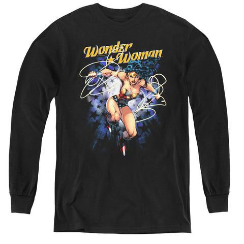 Jla/starburst-youth Long Sleeve Tee-black