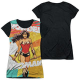 Junior Cap Sleeve 100% Poly Black Back