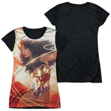 Junior Cap Sleeve 100% Poly Black Back