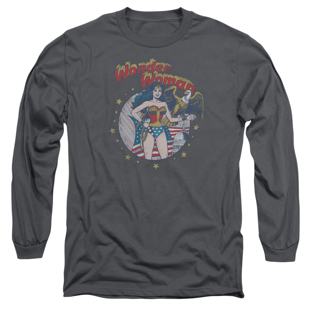 Jla/at Your Service-l/s Adult 18/1-charcoal