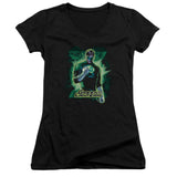 Juniors Sheer Cap Sleeve V-Neck