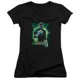 Juniors Sheer Cap Sleeve V-Neck