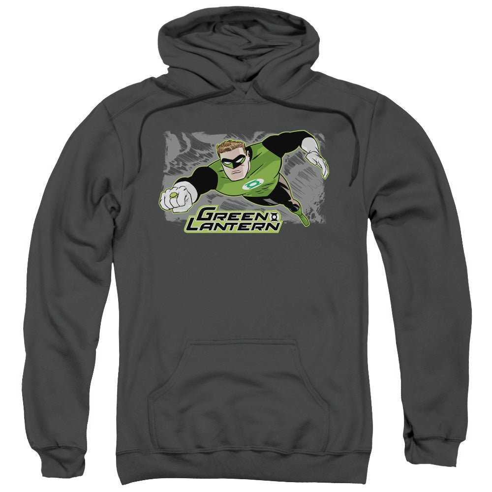 Jla/space Cop-adult Pull-over Hoodie-charcoal