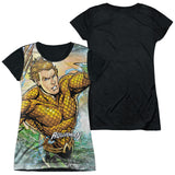 Junior Cap Sleeve 100% Poly Black Back