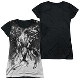 Junior Cap Sleeve 100% Poly Black Back