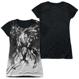 Junior Cap Sleeve 100% Poly Black Back