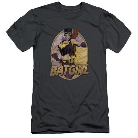 Jla/batgirl Bombshell-s/s Adult 30/1-charcoal
