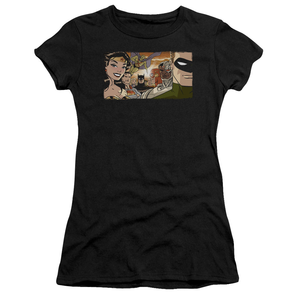Juniors Sheer Cap Sleeve