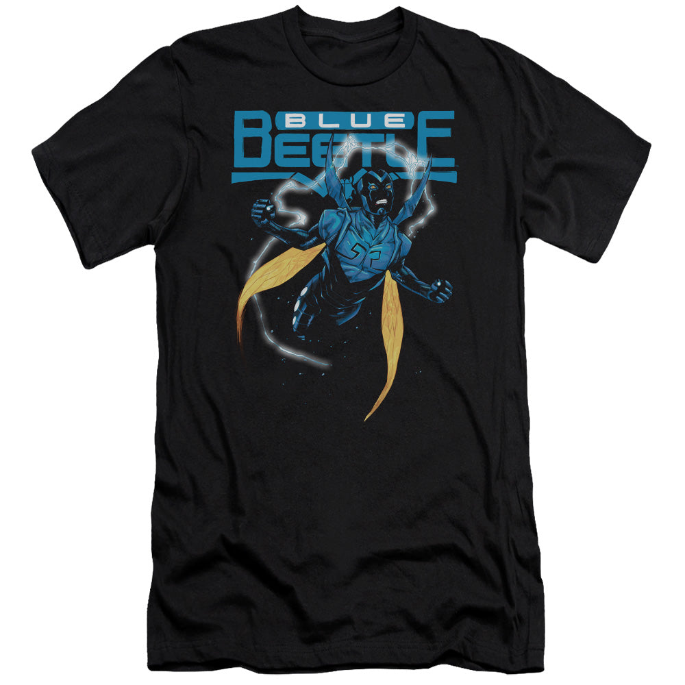 Jla/blue Beetle-s/s Adult 30/1-black