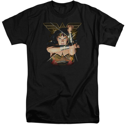 Justice League/deflection-s/s Adult Tall 18/1-black