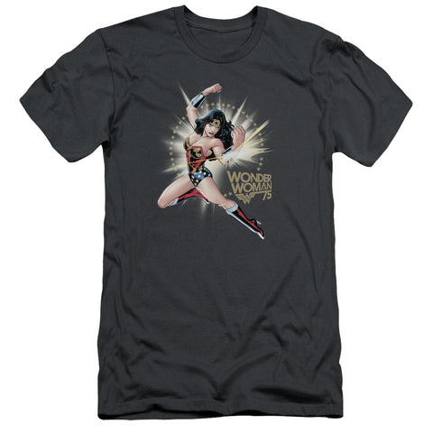 Wonder Woman/ww75 The Bracelets Of Submission-hbo S/s Adult 30/1-charcoal