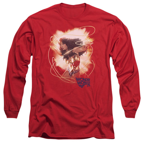 Wonder Woman/75th Burst-l/s Adult 18/1-red