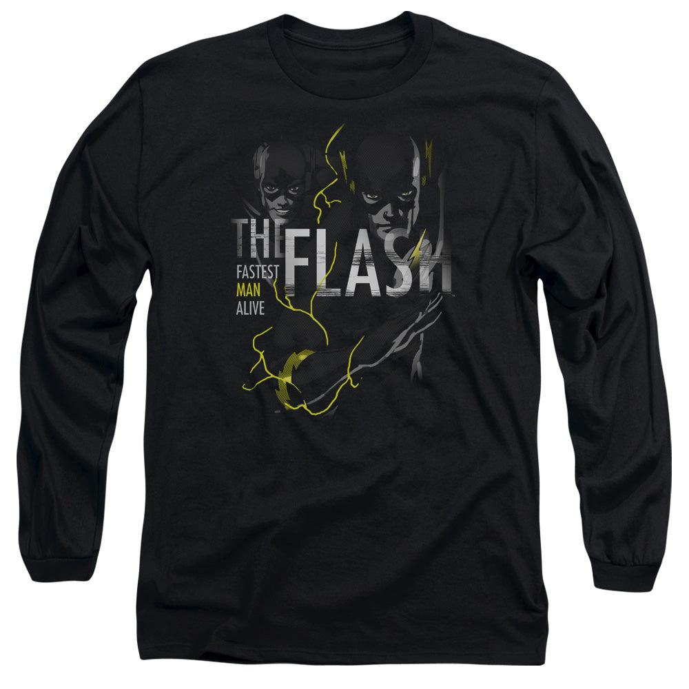 Dc Flash/bold Flash-l/s Adult 18/1-black