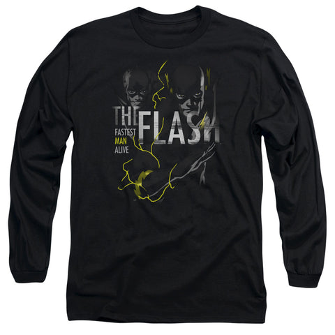 Dc Flash/bold Flash-l/s Adult 18/1-black