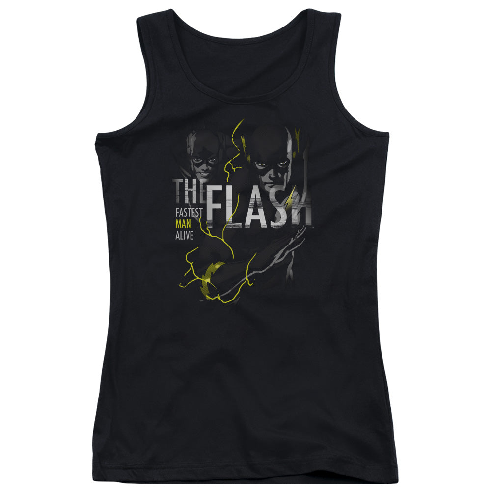Dc Flash/bold Flash-juniors Tank Top  -black