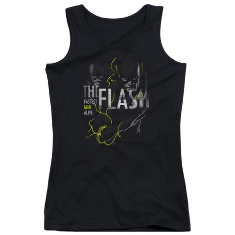 Dc Flash/bold Flash-juniors Tank Top  -black