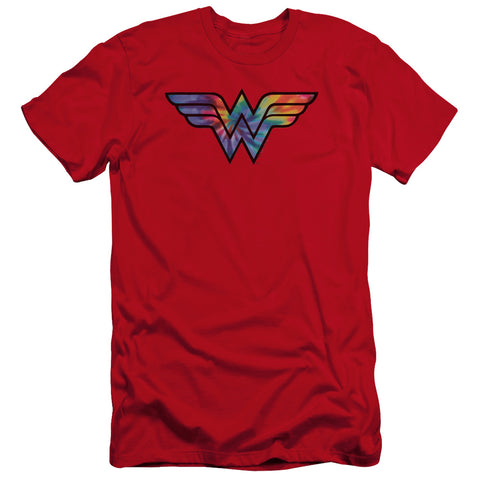 Wonder Woman/wonder Woman Tie Dye Logo-hbo S/s Adult 30/1-red