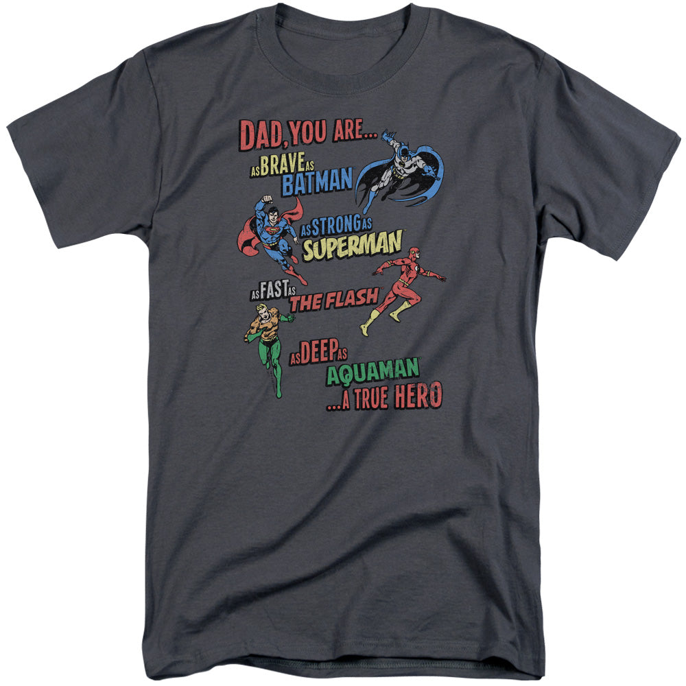 Jla/dad Hero-s/s Adult Tall 18/1-charcoal