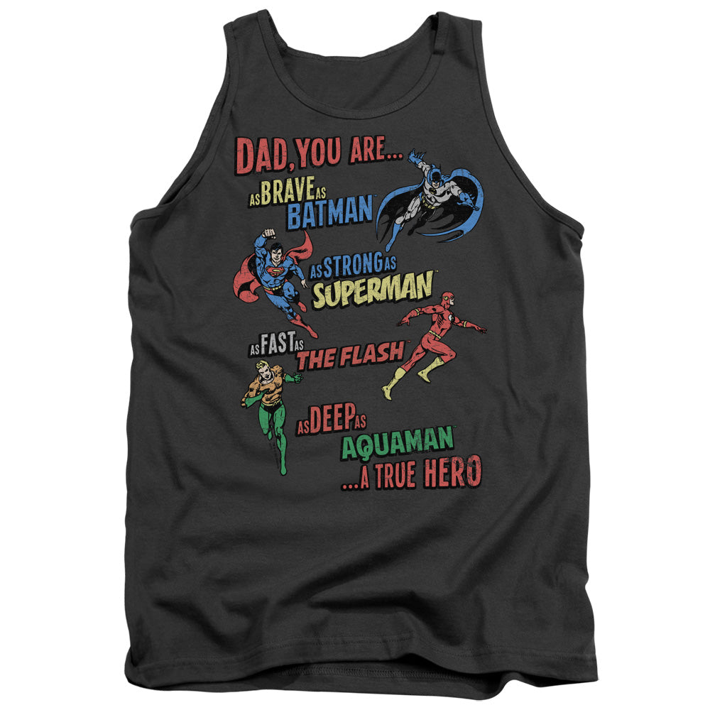 Jla/dad Hero-adult Tank-charcoal