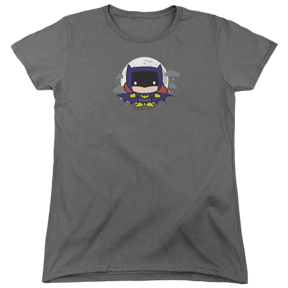 Jla/batgirl Chibi-s/s Women's Tee-charcoal