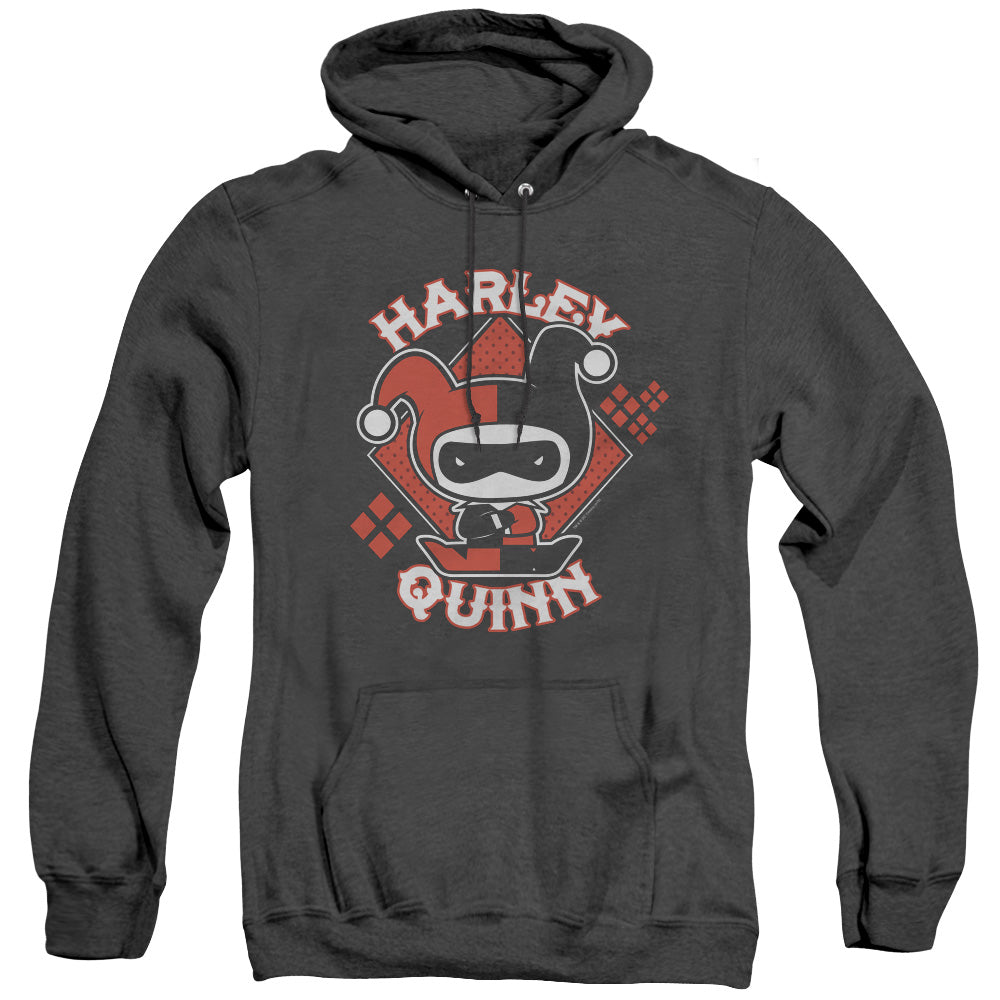 Jla/harley Chibi-adult Heather Hoodie-black