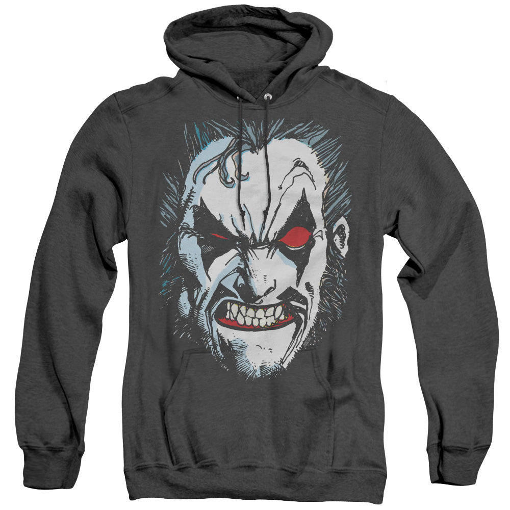 Jla/in Lo Face-adult Heather Hoodie-black